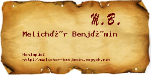 Melichár Benjámin névjegykártya